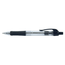 5 Star Office Retractable Ball Pen 0.4mm Line Black 10 Pack 166145 F