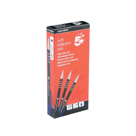 5 Star Office Retractable Ball Pen 0.5mm Line Blue 12 Pack 108545 F
