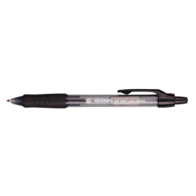 5 Star Office Retractable Gel Pen 0.4mm Line Black 12 Pack 284064 F
