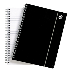 5 Star Office Ruled Wirebound Polypropylene Notebook 160 Pages A5 Black 6 Pack 284150 F