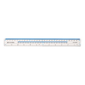 5 Star Office Ruler Plastic Shatter resistant Metric and Imperial Markings 30cm Clear 889022 F