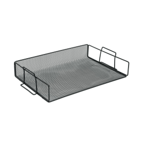 5 Star Office Stackable Mesh Letter Tray Foolscap Black 565557 F