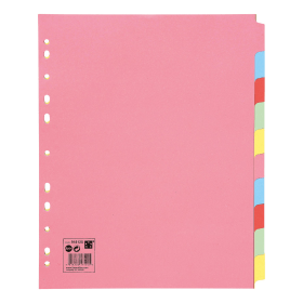 5 Star Office Subject Dividers 10 Part 155gsm A4 Assorted 918125 177325 F