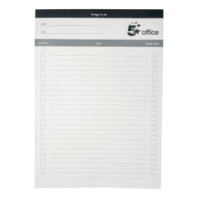 5 Star Office Things To Do Today Pad A4 White 463329 F
