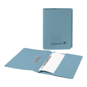 5 Star Office Transfer Spring Pocket File Recycled 285gsm Foolscap Blue 25 Pack 102589 F