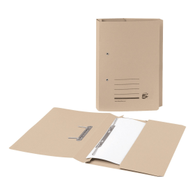 5 Star Office Transfer Spring Pocket File Recycled 285gsm Foolscap Buff 25 Pack 108077 F