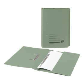 5 Star Office Transfer Spring Pocket File Recycled 285gsm Foolscap Green 25 Pack 100096 F