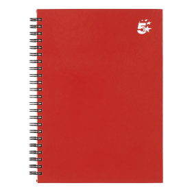 5 Star Office Twinbound Hardback 140 Pages A5 Berry 5 Pack 567011 F