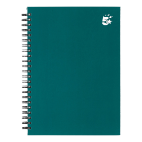 5 Star Office Twinbound Hardback 140 Pages A5 Teal 5 Pack 567013 F