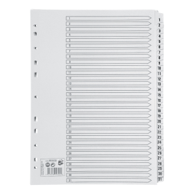 5 Star Office White 150gsm Mylar Index Dividers 1 31 464432 191560 F