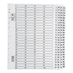 5 Star Office White 160gsm Mylar Index Dividers 1 100 913411 143200 F