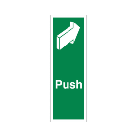 5 Star Push Sign Self Adhesive Vinyl 150mm x 50mm FS00598 F