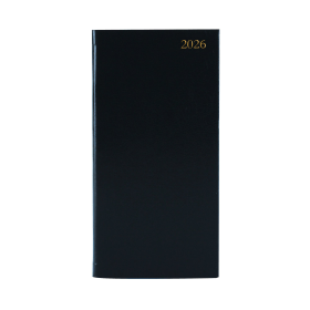 5 Star Slim Desk Diary Portrait Week To View Black 2026 KF1BK26 913183 F