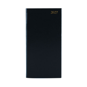 5 Star Slim Desk Diary Week To View Portrait Black 2027 KF1BK27 F