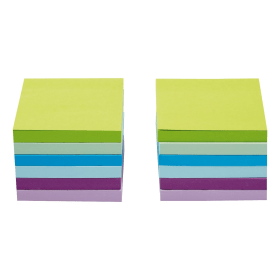 5 Star Sticky Notes 100 Sheets 76mm x 76mm Neon Pastel 12 Pack 477479 F