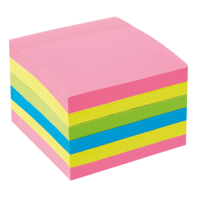 5 Star Sticky Notes Extra Sticky 90 Sheets 76mm x 76mm Neon 6 Pack 477481 F