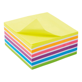 5 Star Sticky Notes Removable Cube 400 Sheets 76mm x 76mm Rainbow 477478 F
