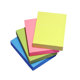 5 Star Sticky Notes Repositionable 100 Sheets 38mm x 51mm Neon Assorted 12 Pack 567005 F