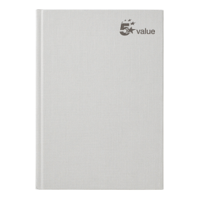 5 Star Value Casebound Notebook Ruled 192 Pages A5 White 5 Pack 638787 282929 F