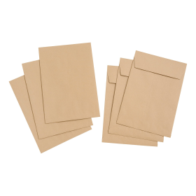 5 Star Value Envelope Gusset 25mm Peel and Seal 115gsm C4 Manilla 125 Pack 282936 F
