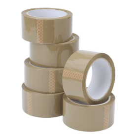 5 Star Value Packaging Tape 48mm x 66m Buff 6 Pack 409832 F