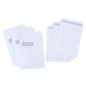 5 Star Value Self Seal C4 Windowed Pocket Envelope 90gsm White 250 Pack 638566 889017 F