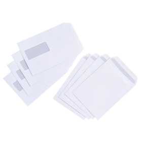 5 Star Value Self Seal C5 Windowed Pocket Envelope 90gsm White 500 Pack 652516 889018 F