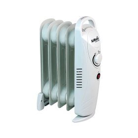 500W Six Fin Baby Oil Filled Radiator White 281861 F
