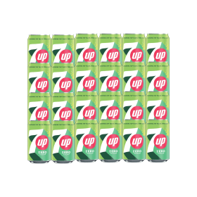 7 Up Zero Lemon and Lime Fizzy Drink 330ml 24 Pack 115187 F