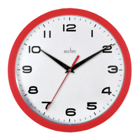 Acctim Aylesbury Wall Clock Red ANG92303 F