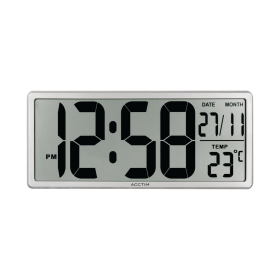 Acctim Date Keeper Jumbo LCD Wall Desk Clock with Autoset 499419 F