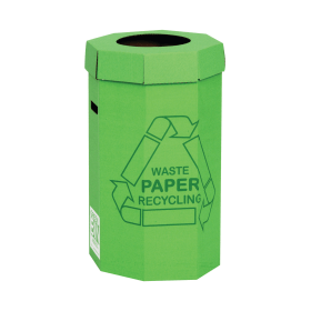 Acorn Cardboard Recycling Bin 60 Litres Green 5 Pack 125277 F