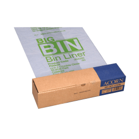 Acorn Heavy Duty Big Bin Twin Bin 160 Litre Recycling Liner 50 Pack 108568 F