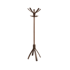 Alba Cafe Coat Stand 550mm x 550mm x 1760mm Dark Wood 280372 F