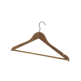 Alba Coat Hanger 450mm x 22mm x 60mm Wooden 25 Pack 102500 F