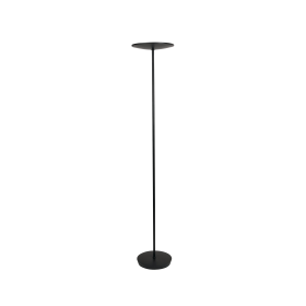 Alba Slim LED Floor Lamp Round Head 3000 Lumens 30W Black 135425 F