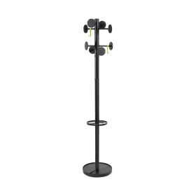 Alba Stan Coat Stand 350mm x 350mm x 1750mm Black 188399 F