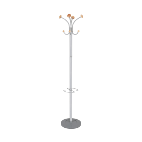 Alba Vienna Coat Stand 350mm x 350mm x 1790mm Metal Wood 132582 F