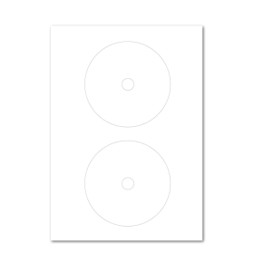 Alpa Cartridge A4 Classic CD DVD Labels 117mm Diameter 2 Per Sheet White 200 Pack 565597 F