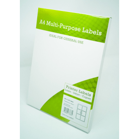 Alpa Cartridge Multipurpose Labels Laser Copier Inkjet 99.1mm x 93.1mm White 100 Pack 565600 F