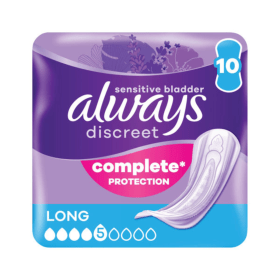 Always Discreet Sanitary Pads Long 10 Pack PX06598 F
