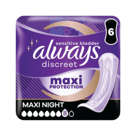 Always Discreet Sanitary Pads Maxi Night 6 Pack PX35196 F