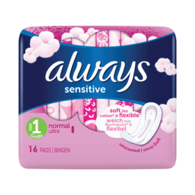 Always Sensitive Normal Sanitary Pads 128 Pack PX31535 F