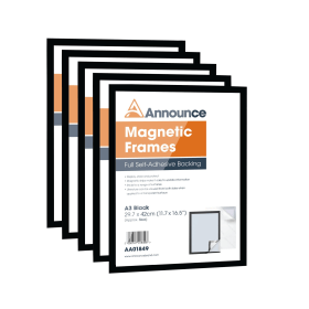 Announce A3 Magnetic Frame Black 5 Pack 493487 F