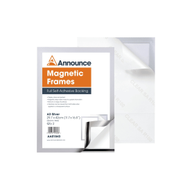 Announce A3 Magnetic Frame Silver 2 Pack 493480 F