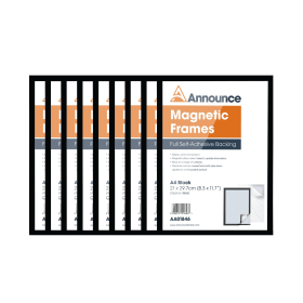 Announce A4 Magnetic Frame Black 10 Pack 493485 F