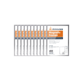 Announce A4 Magnetic Frame Silver 10 Pack 493479 F