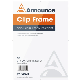 Announce A4 Metal Clip Frame PHT00075 F