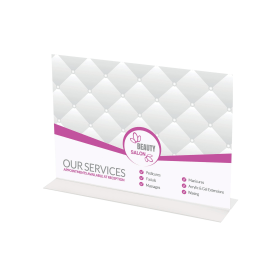 Announce A4 Stand Up Sign Holder Landscape Clear 498677 F
