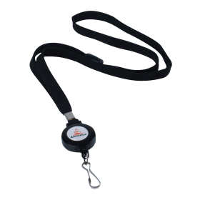 Announce Textile Lanyard with Badge Reel Black 10 Pack 518303 F